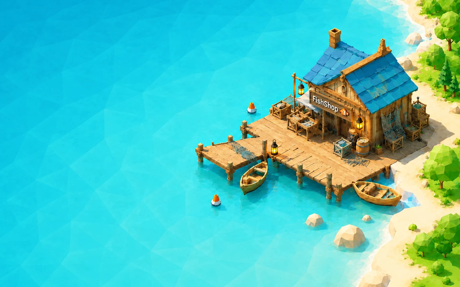 FishShop daytime counter