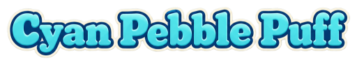 Cyan Pebble Puff