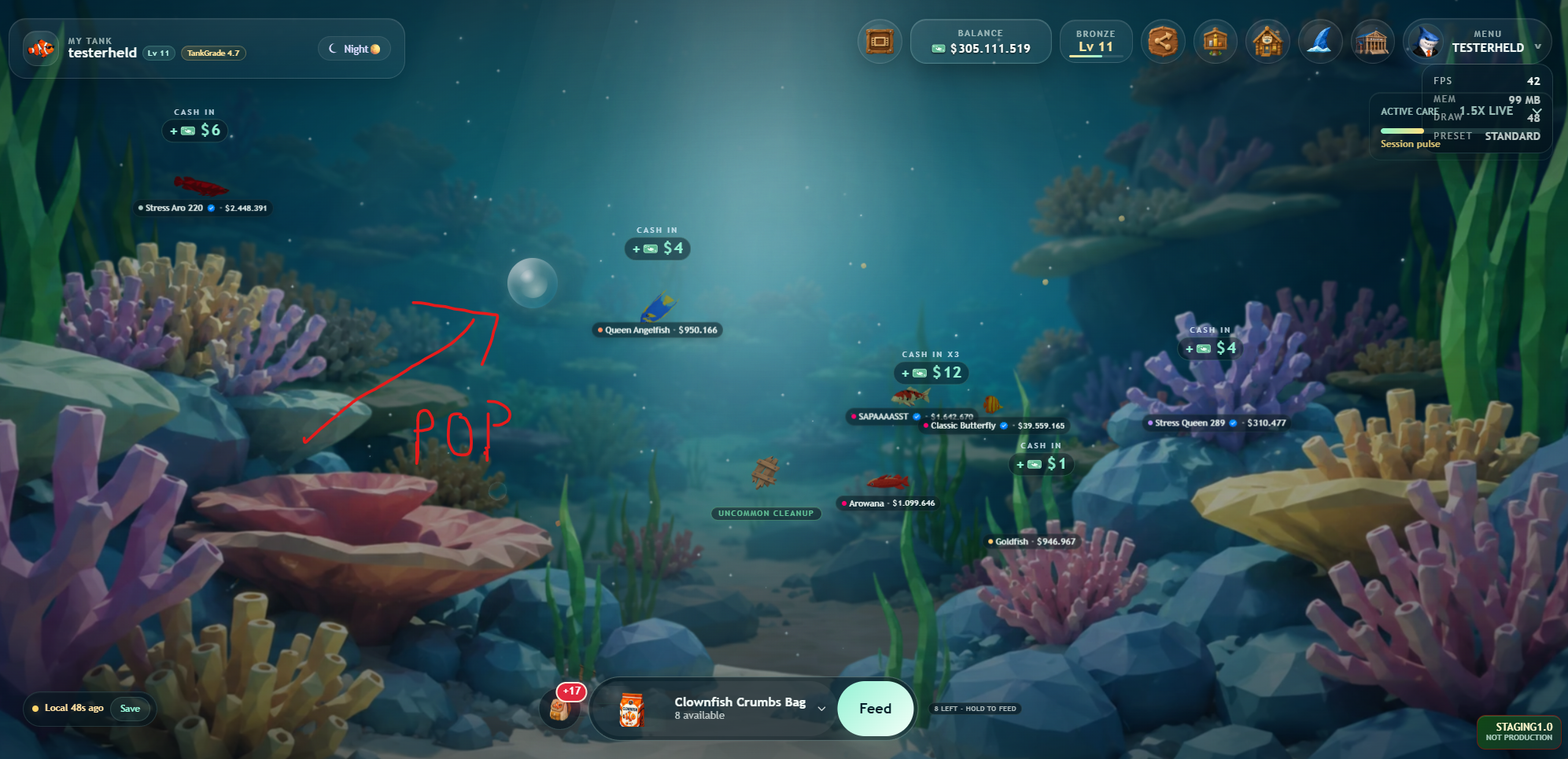 Bubble reward game preview