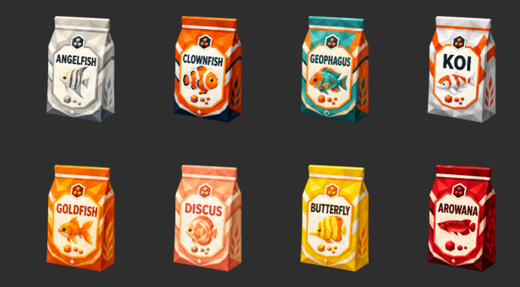 Fish-type food packs