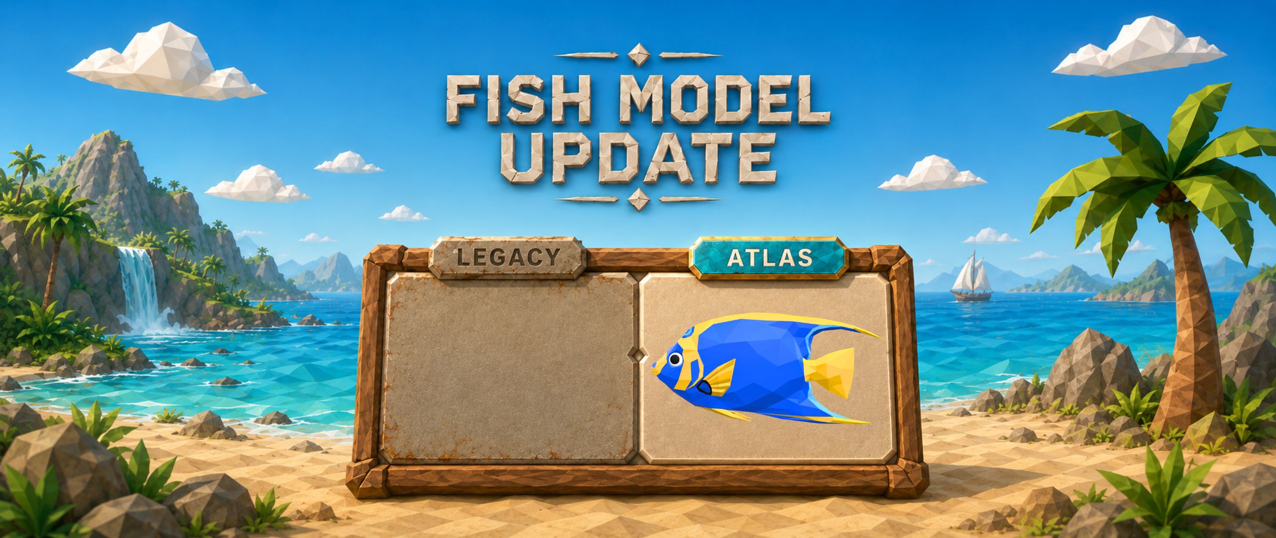 Queen Angelfish Legacy versus Atlas comparison